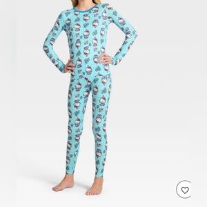 Girls Aqua Hello Kitty Character Print Thermal Set